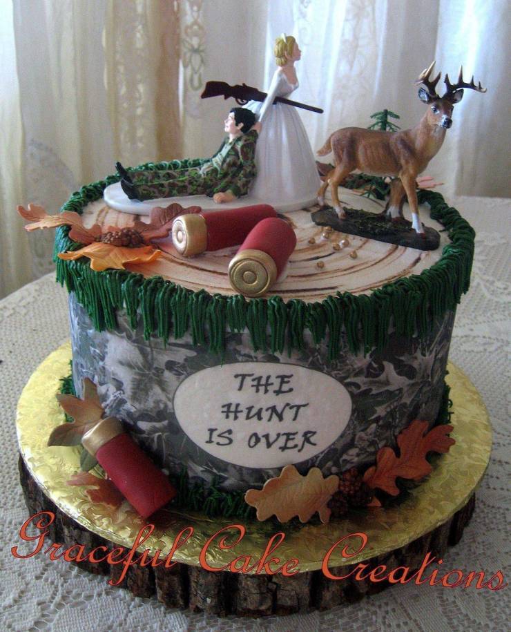 hunting grooms cake - The Hunt Is Over Solo Creation