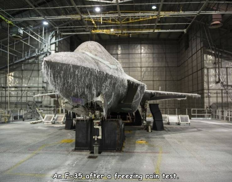 mckinley climatic laboratory - An F35 after a freezing rain test.