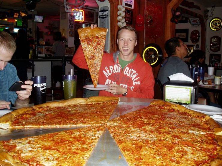 really big pizza