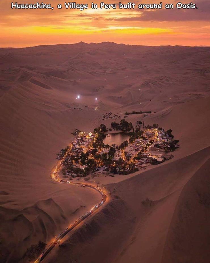 peru desert oasis - Huacachina, a Village in Peru built around an Oasis.