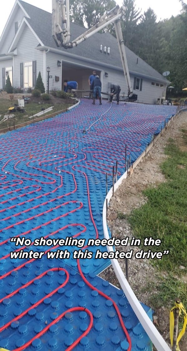 leisure - No shoveling needed in the winter with this heated drive"