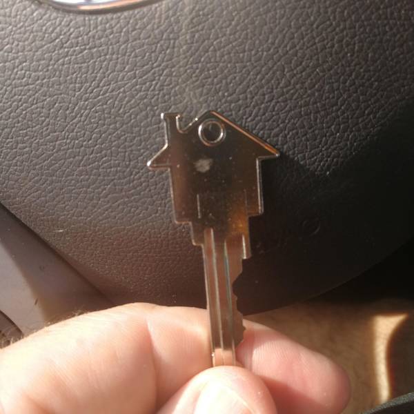 house key shaped like a house