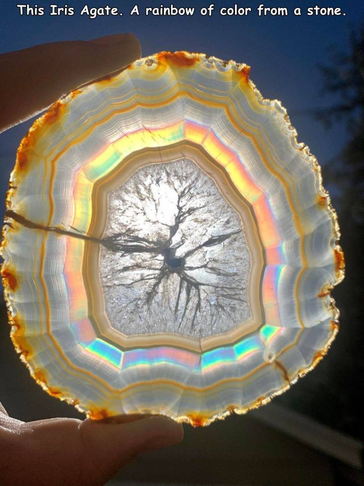 This is Iris Agate. A rainbow of color from a stone.