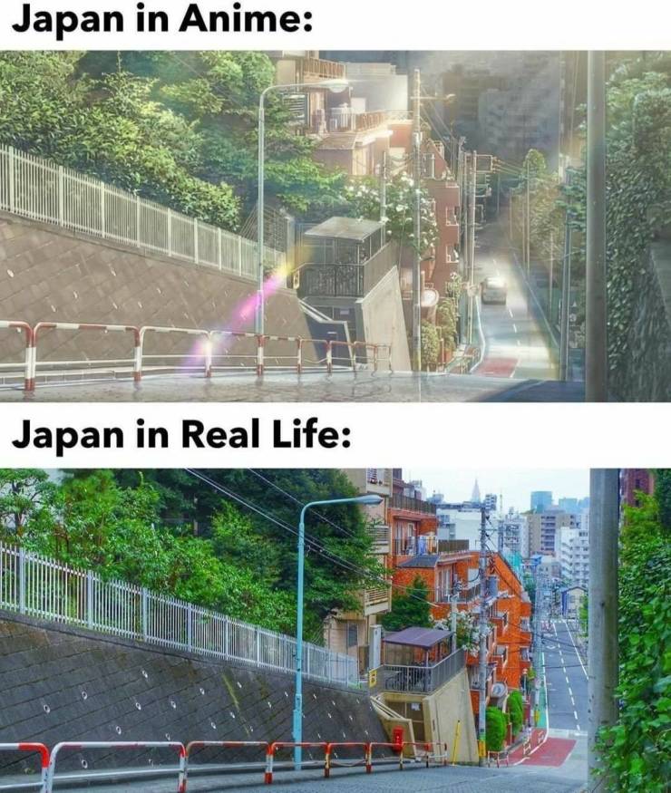 Japan in Anime Japan in Real Life