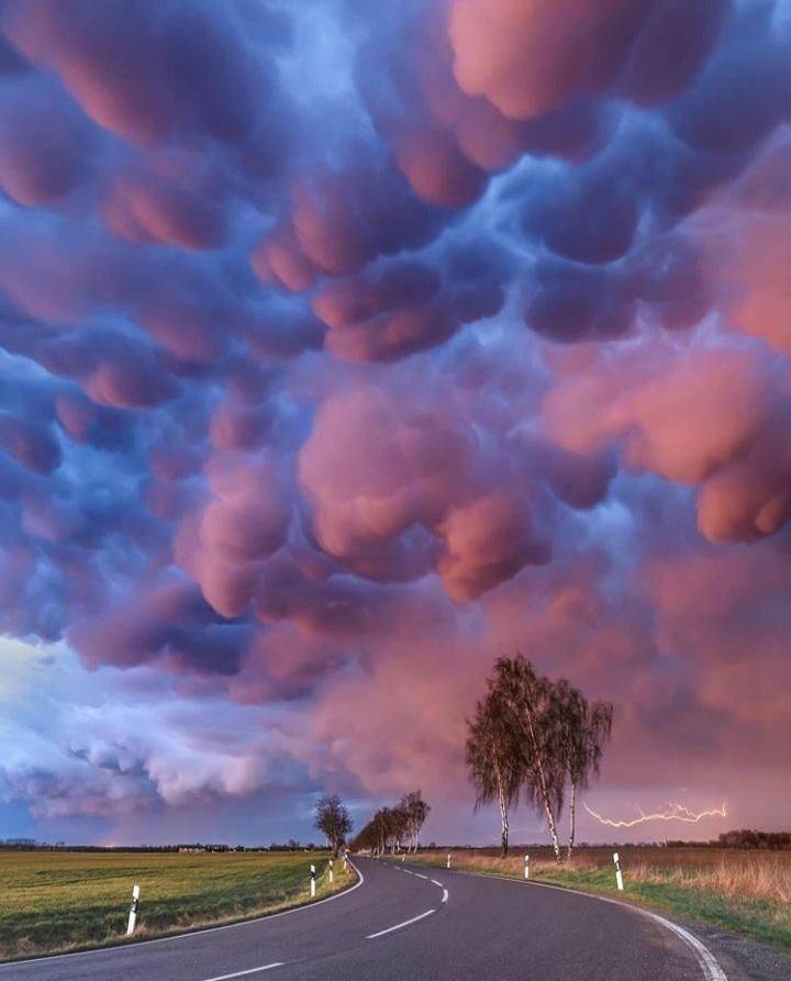 ominous clouds purple