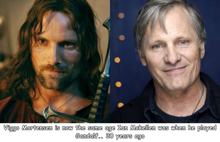 viggo mortensen lord of the rings - Viggo Mortensen is now the same age Ian Mckellen was when he played Gandalf.. 20 years ago