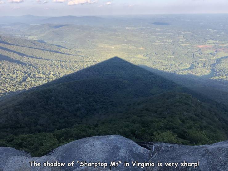 ridge - The shadow of "Sharptop Mt" in Virginia is very sharp!