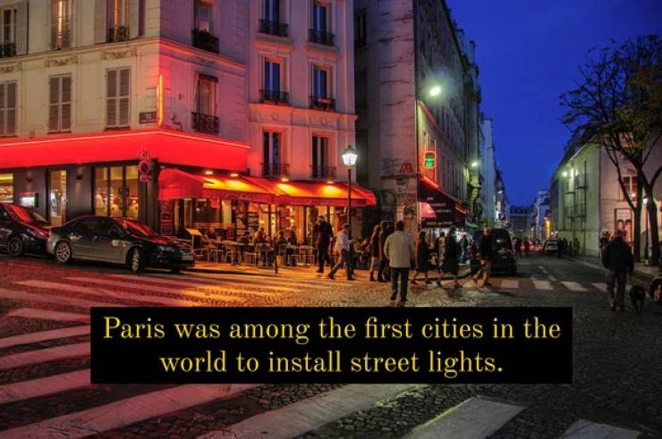 paris evening - Paris was among the first cities in the world to install street lights.