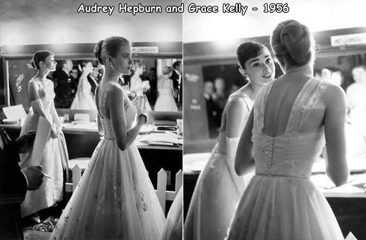 grace kelly and audrey hepburn - Audrey Hepburn and Grace Kelly 1956