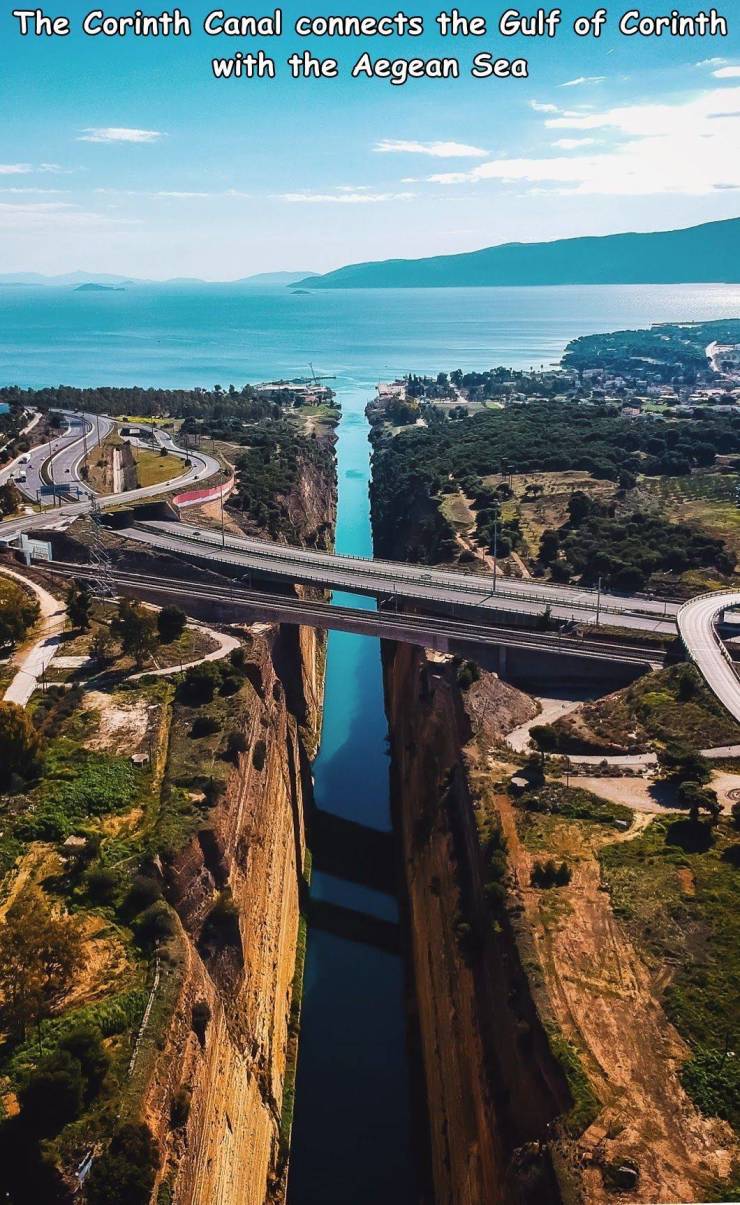 corinth canal - The Corinth Canal connects the Gulf of Corinth with the Aegean Sea