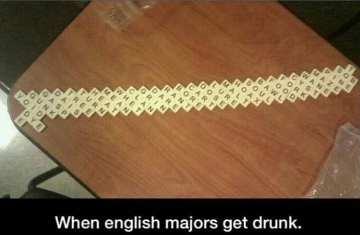 funny pics and random photos - english majors get drunk - Ine Void Mean H M Ure Se M Sp N Dye When english majors get drunk.