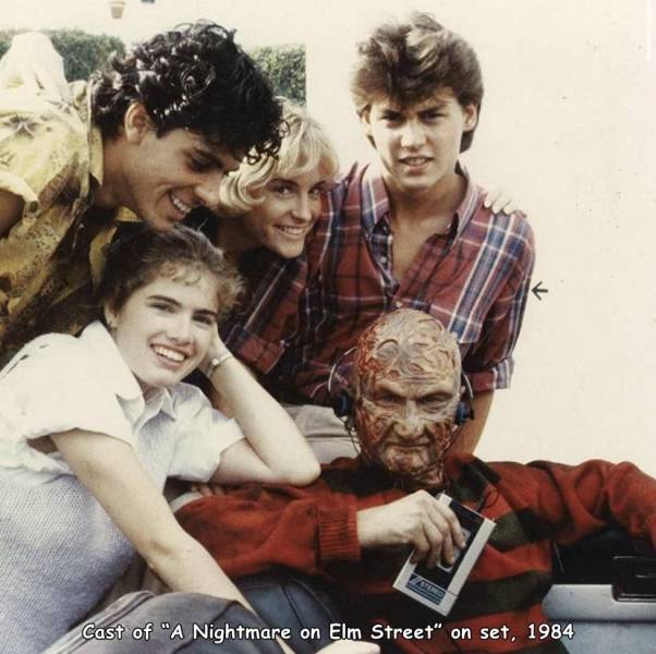 johnny depp nightmare on elm street - Stered Cast of "A Nightmare on Elm Street" on set. 1984