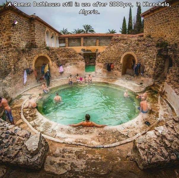 romans bath house - A Roman Bathhouse still in use after 2000yrs, in Khenchela, Algeria.