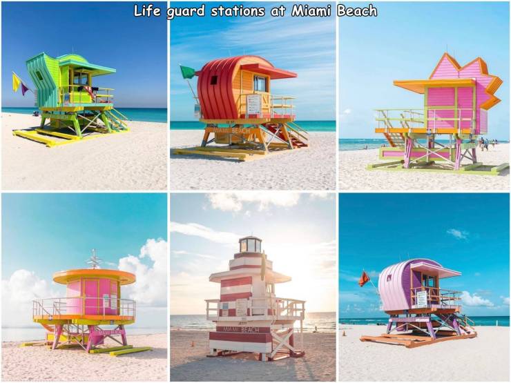leisure - Life guard stations at Miami Beach Main Beach Wa