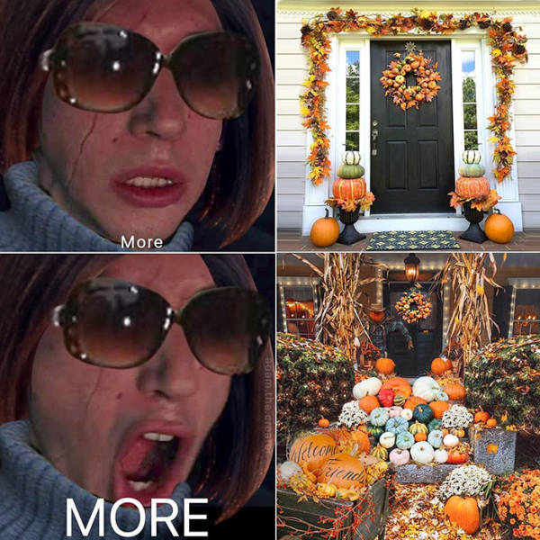 funny memes and pics - decorating with pumpkins