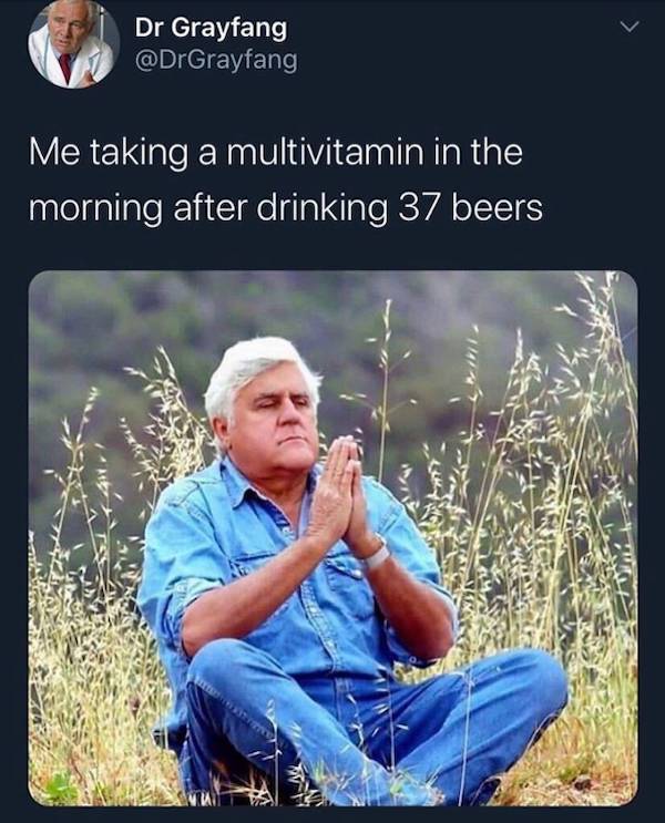 funny memes and pics - you put the spider outside instead - Dr Grayfang Me taking a multivitamin in the morning after drinking 37 beers