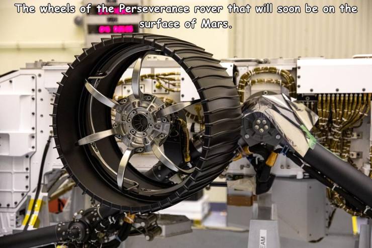 perseverance rover wheels - The wheels of the Perseverance rover that will soon be on the surface of Mars. Eam