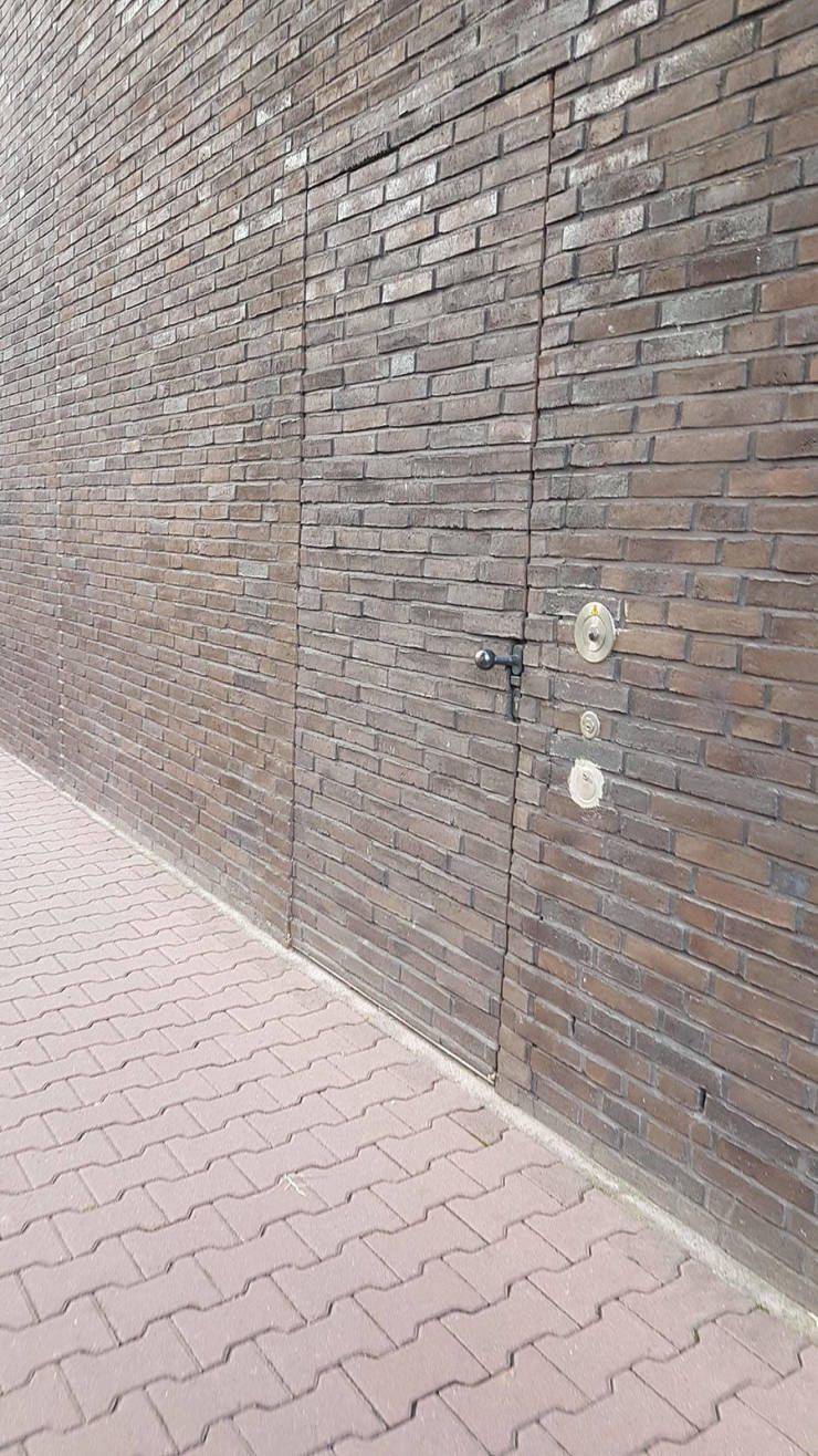 funny meme - brick Wall that looks like a door