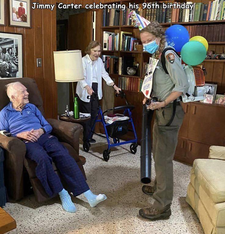human behavior - Jimmy Carter celebrating his 96th birthday It