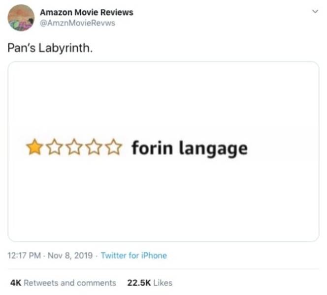 paper - Amazon Movie Reviews MovieRevws Pan's Labyrinth. forin langage . Twitter for iPhone 4K and