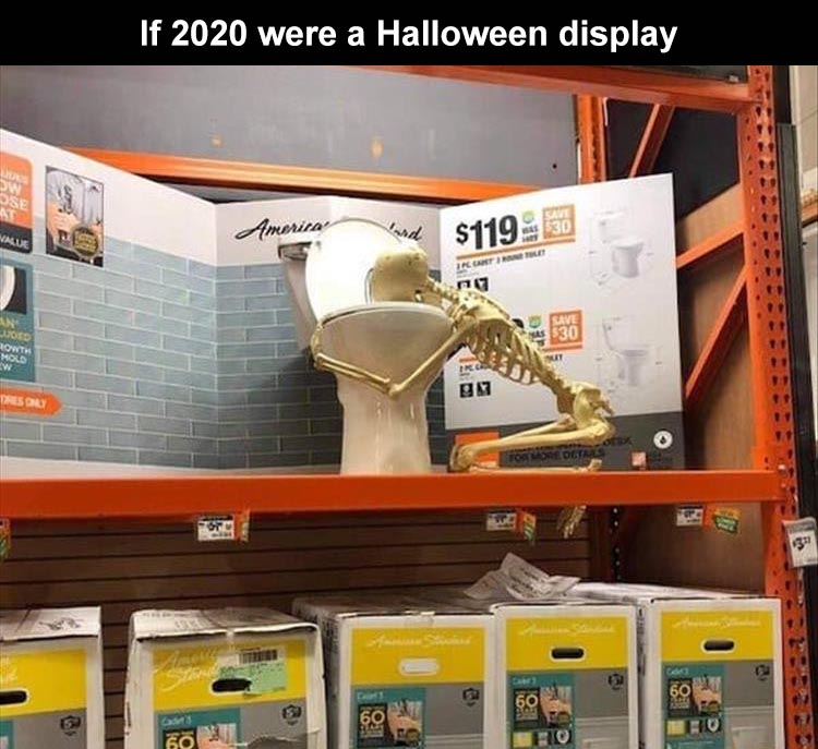 If 2020 were a Halloween display Ww Ose At Amerita $119.30 Front Rile Cave $30 Uo Rowth Hold Details 30 60 60 60 Fo 60