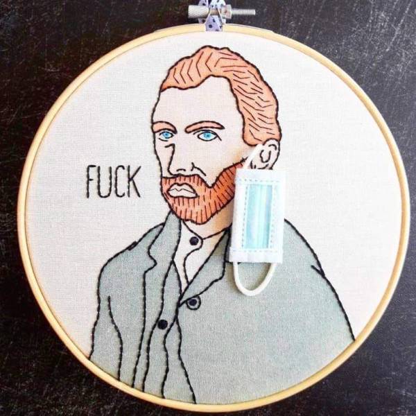 funny embroidery hoop - 2 Fuck