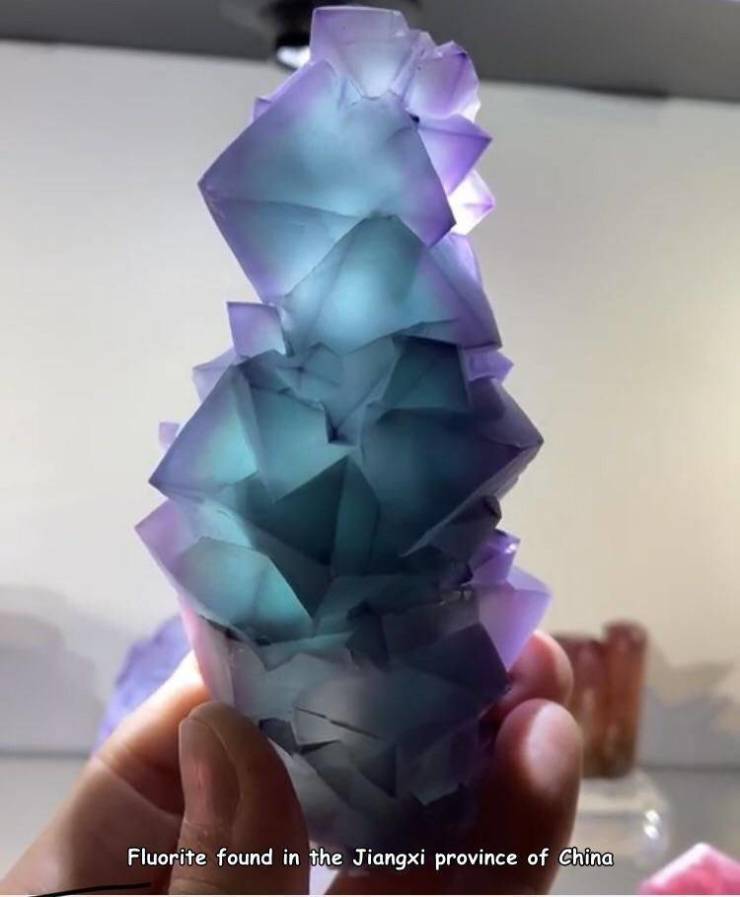 lilac - Fluorite found in the Jiangxi province of China
