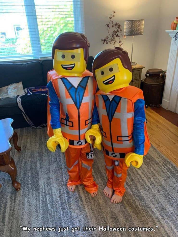toy - "My nephews just got their Halloween costumes."