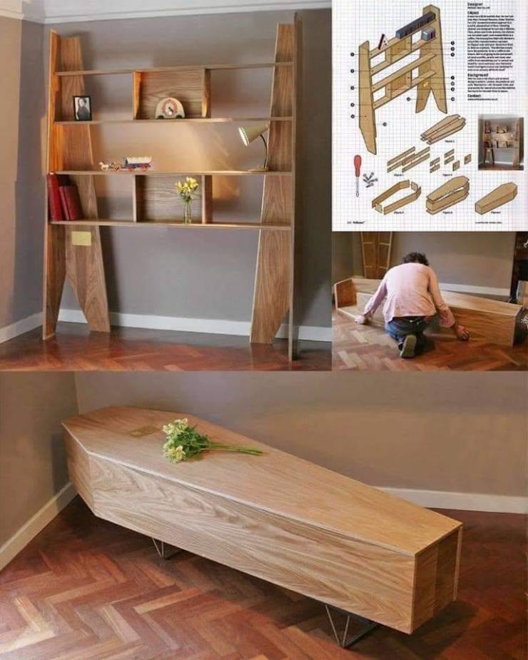 bookcase into coffin - Oooo oo