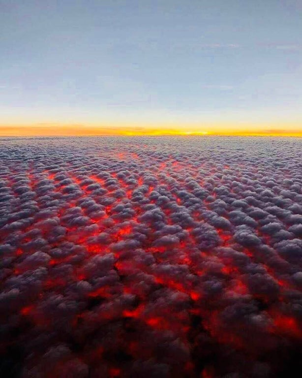 random pics - california fires from above the clouds