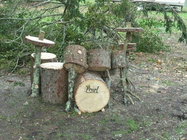 random pics - wooden drum set - Pearl