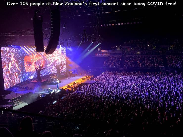 random pics - stage - Over 10k people at New Zealand's first concert since being Covid free!