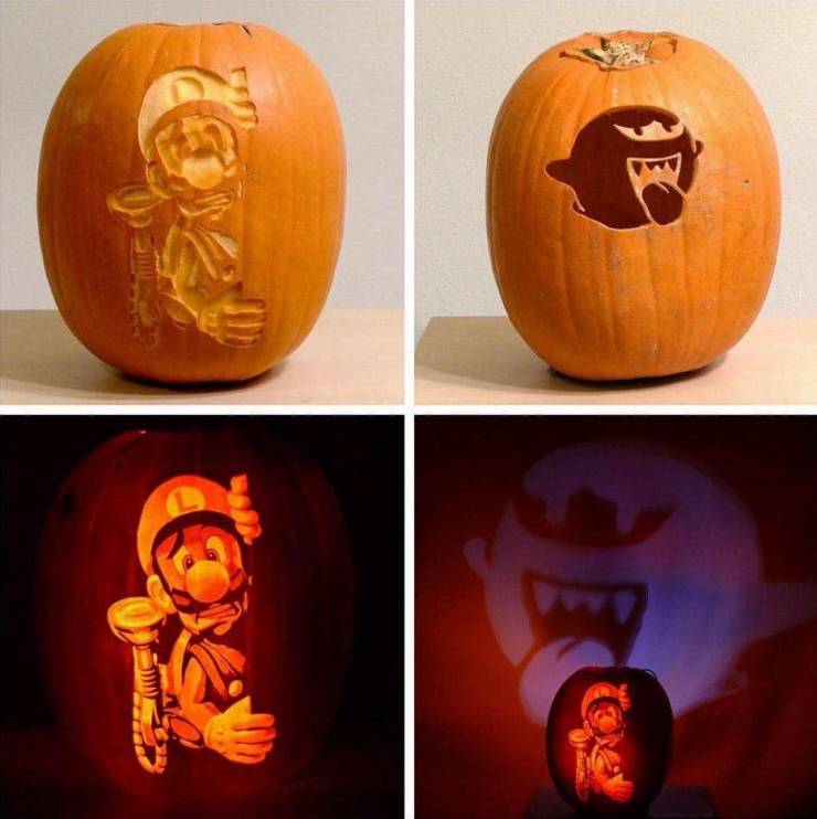 luigi mansion pumpkin carving -