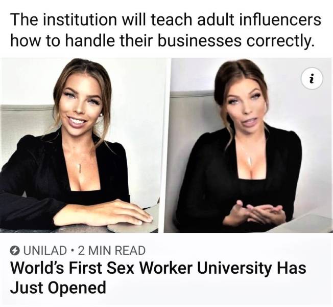 Sex worker - The institution will teach adult influencers how to handle their businesses correctly. i Unilad 2 Min Read World's First Sex Worker University Has Just Opened
