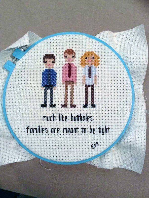 cross stitch for grandma - Jeni much buttholes families are meant to be tight Em
