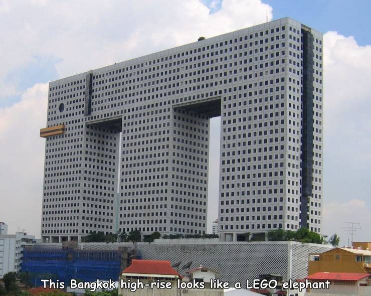 elephant building - This Bangkok highrise looks a Lego elephant