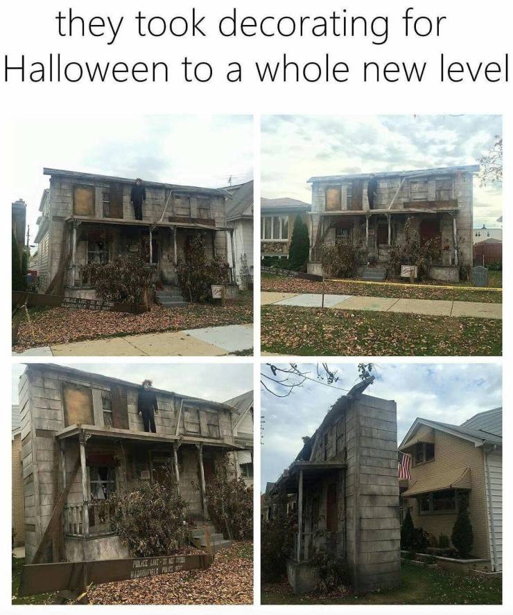 halloween decorations meme - they took decorating for Halloween to a whole new level Mwen Police Mutatie Aurel