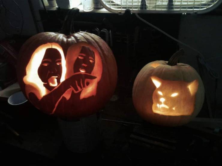 meme pumpkin carving -
