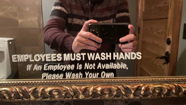drink - Employees Must Wash Hands If An Employee Is Not Available, Please Wash Your Own