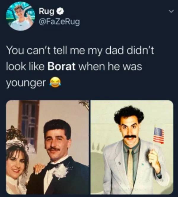 human behavior - Rug You can't tell me my dad didn't look Borat when he was younger