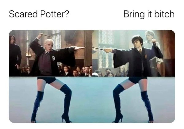 hate harry potter meme - Scared Potter? Bring it bitch