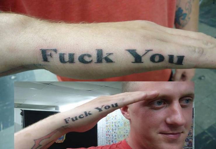 fuck you tattoo on hand - Fuck You Fuck You