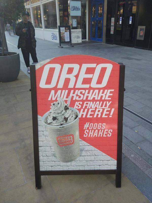 poster - Greek Geek Ac Oreo Milkshake Is Anally Here! Shakes Dogs Shakes