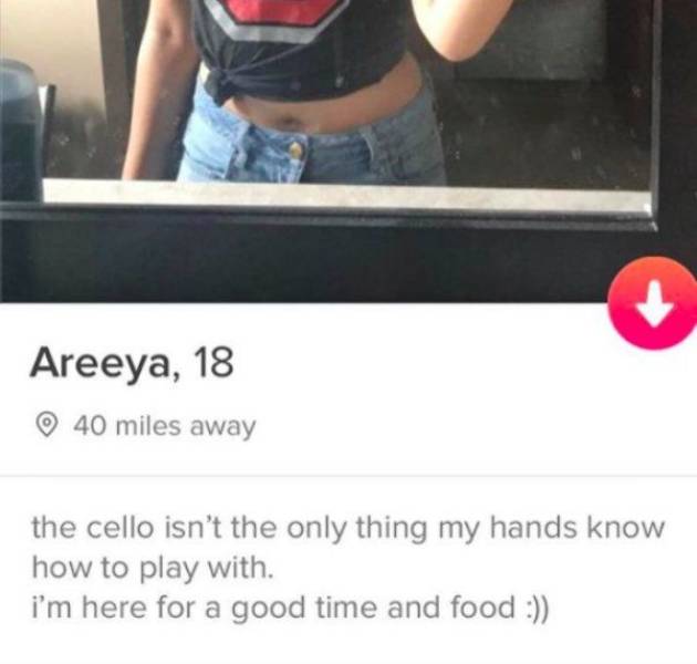 arm - Areeya, 18 40 miles away the cello isn't the only thing my hands know how to play with i'm here for a good time and food