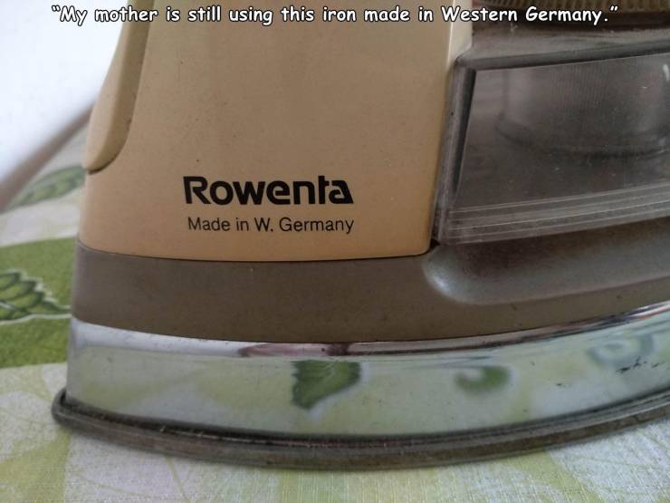 rowenta - "My mother is still using this iron made in Western Germany." Rowenta Made in W. Germany