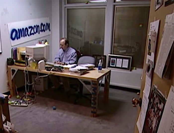 Amazon, 1999 Amazon founder, Jeff Bezos, left his job as vice-president of D. E. Shaw & Co., a Wall Street firm to try and make a mark for himself in the Internet business boom. Bezos went on to start a company in his home garage that he called “Cadaver”. But a few months later when he heard a lawyer mispronounce the name, he decided to change it. The new name was Amazon, which he chose because it was a place that was “exotic and different”