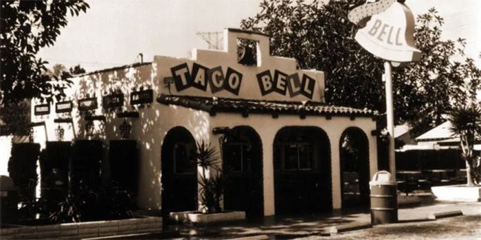 Taco Bell, 1962 It’s named after the founder Glen Bell. The tacos were originally 19 cents