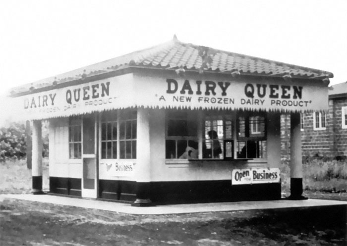 Dairy Queen, 1940 The original formula for Dairy Queen's soft-serve was developed in 1938. Dairy Queen owns Orange Julius. Dairy Queen itself is owned by Berkshire Hathaway