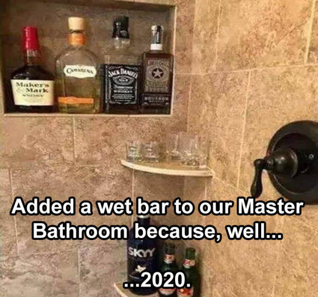 doctor said i need a bar in my shower - Maskers Mark Added a wet bar to our Master Bathroom because, well... Sky ...2020.