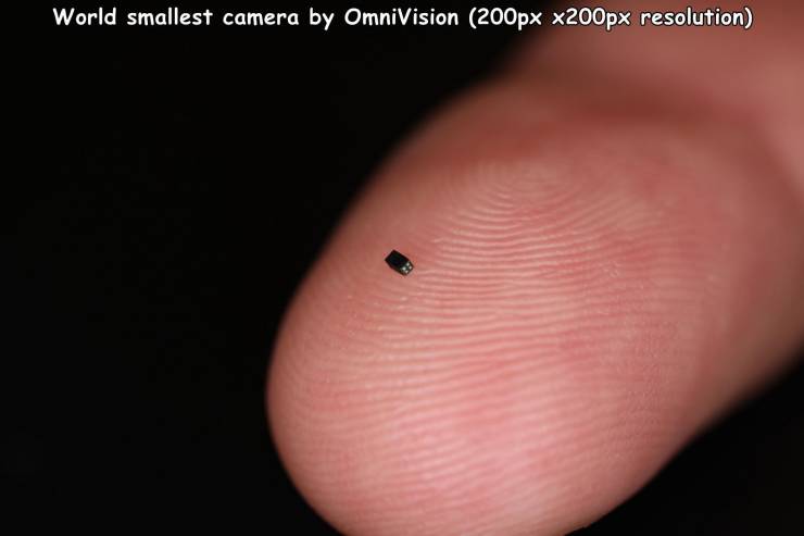 close up - World smallest camera by OmniVision 200px x200px resolution